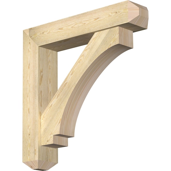 Ekena Millwork Imperial Craftsman Rough Sawn Bracket w/ Offset Brace, Douglas Fir, 8"W x 40"D x 40"H BKT0806X40X40IMP04RDF - main